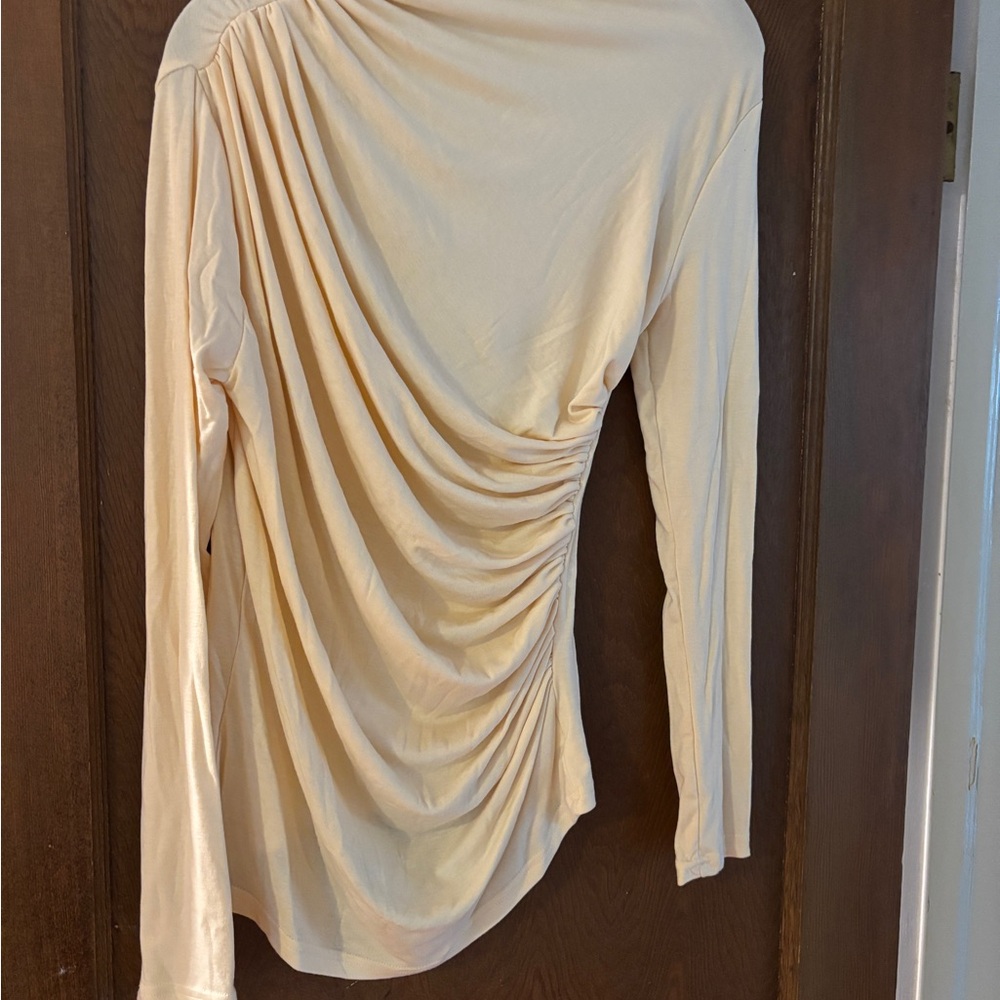 Cream Ruched Women's Top S